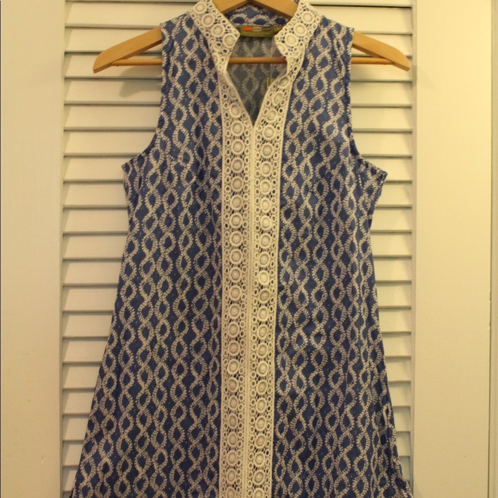 Blue shift dress